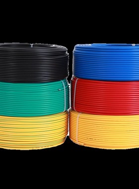 黄绿双色接地铜线V1.5/2.5/4/6/10平方多股软线纯铜芯V硬电线