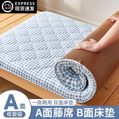 藤席床垫软垫家用卧室学生宿舍单人凉席垫子冬Q夏两用地垫打地铺