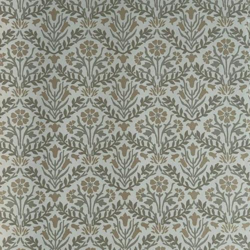 英式复古中式花朵叶子客厅床头背景墙卧室满铺壁纸法式轻奢田园风