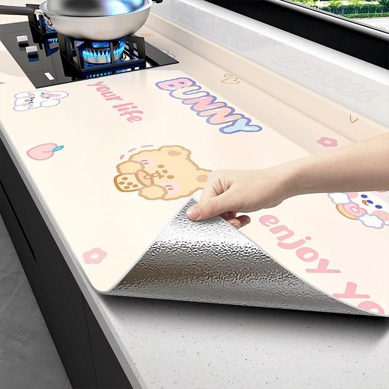 厨房防油贴纸h防水自粘橱柜内防潮垫瓷砖灶台台面防火耐高温保护