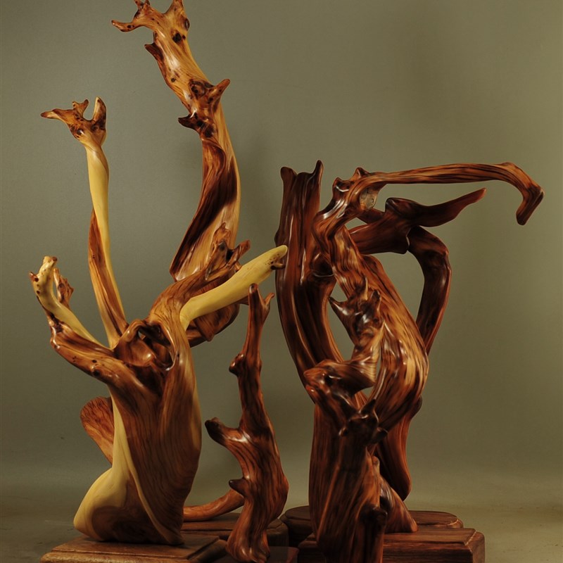 崖柏根雕摆件随形笔挂笔架珠z串架笔筒茶台太行陈化原料倒流香