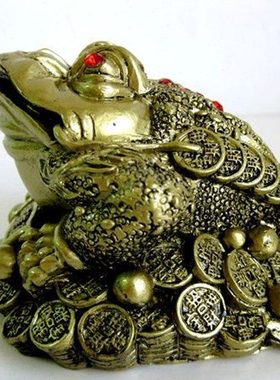 树脂送财金蟾摆件家居饰品开业商铺收银台桌面装饰礼品