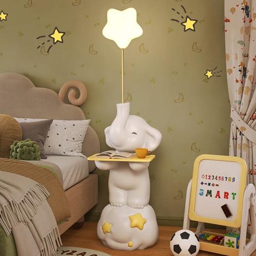 大象客厅卧室儿童房沙发边几摆件落地灯床头柜一体乔迁新居装饰品