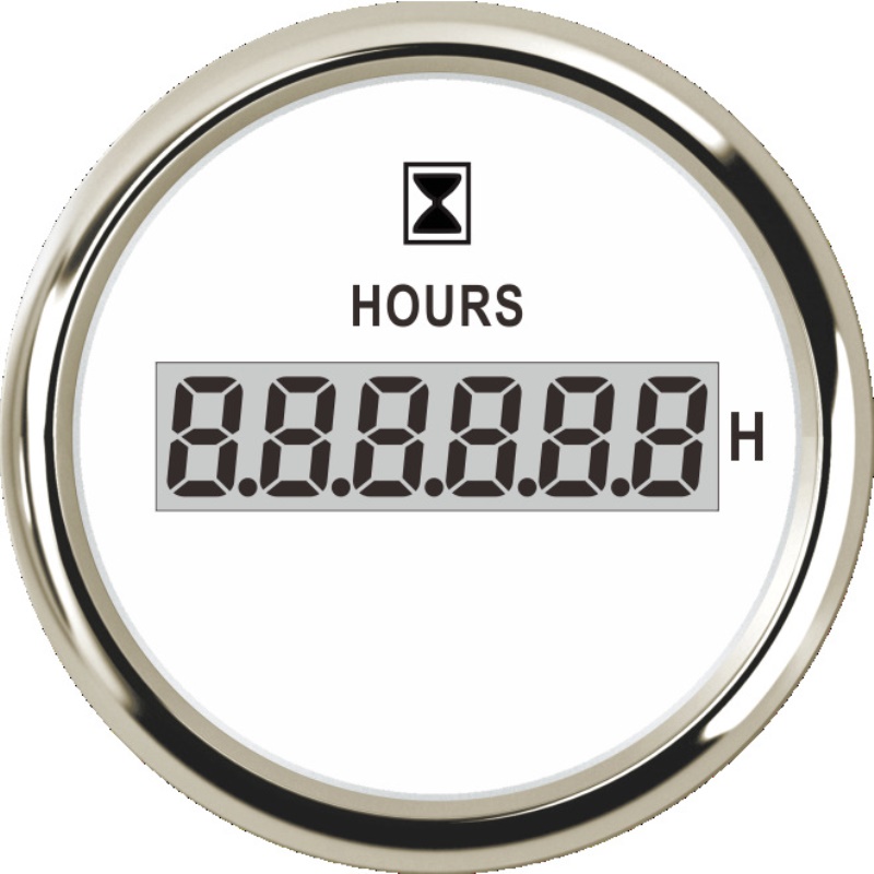 计时表液晶数显52mm圆形车载小时表不归零通电累加计时6分钟计1
