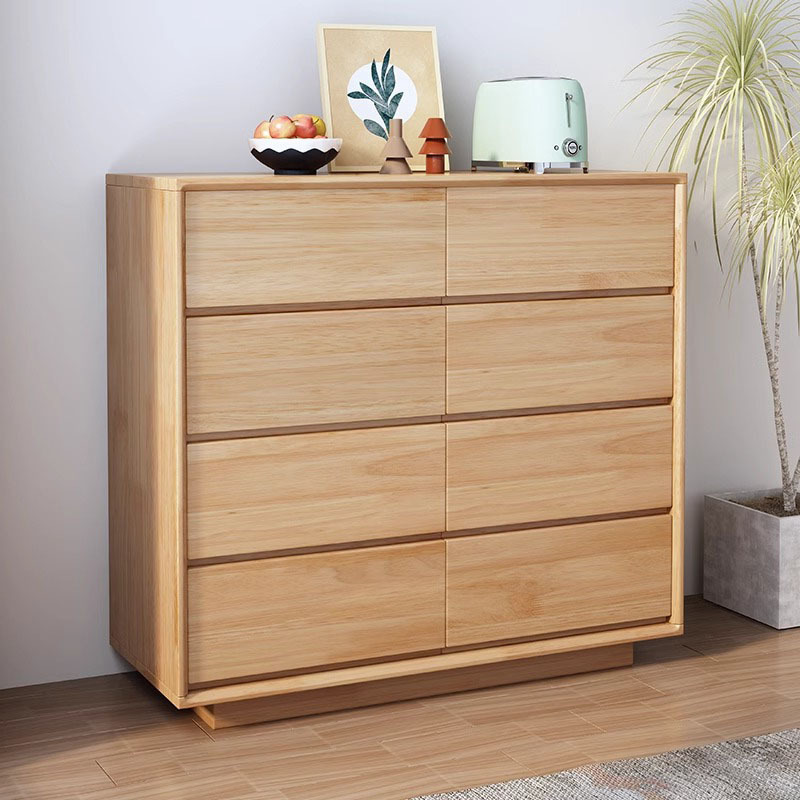 北欧实木斗柜储物柜现代简约八斗柜客厅落地靠墙储物柜卧室抽屉柜