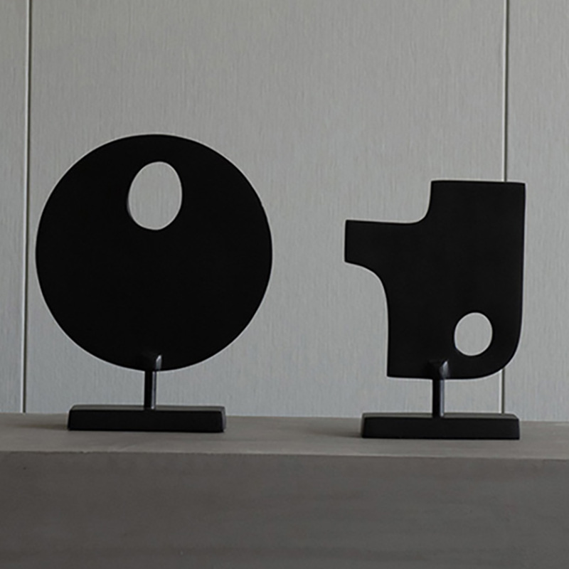 北欧轻奢套装立体几何摆件简约轻奢家居客厅玄关艺术软装饰品组合