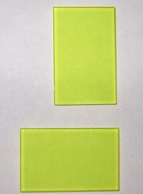 黄色玻璃 截止型长波通滤光片JB510,滤光片尺寸10x9mm