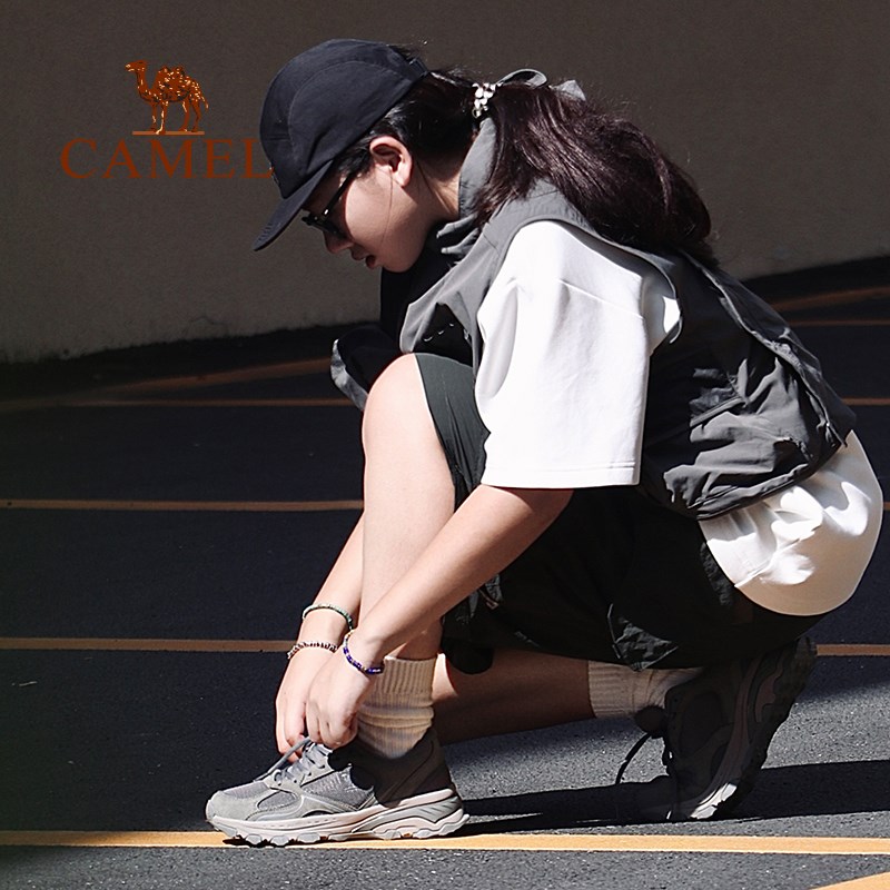 【时光】骆驼运动鞋女2024户外运动休闲鞋女鞋女士鞋子慢跑鞋女款