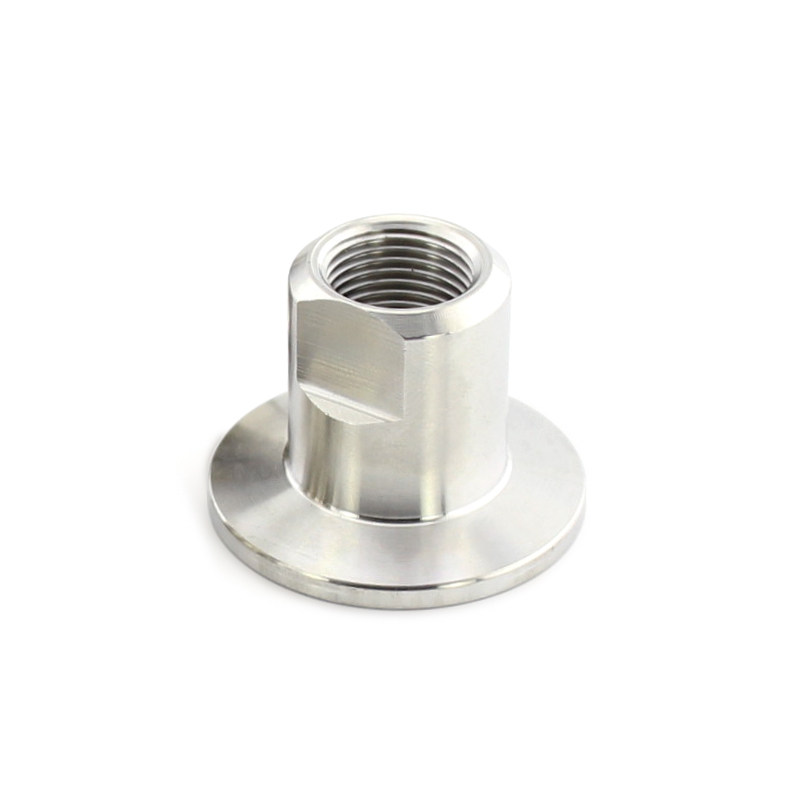 不锈钢KF快装内丝接头304真空法兰铣边卡箍压力表转接头VM20 M14