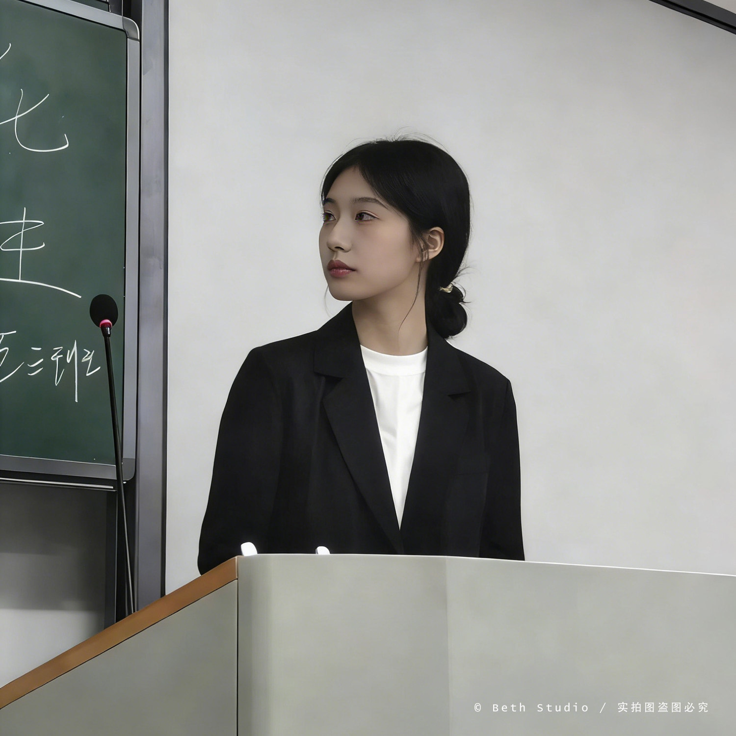 贝丝西装黑色西装套装女面试职业装170元