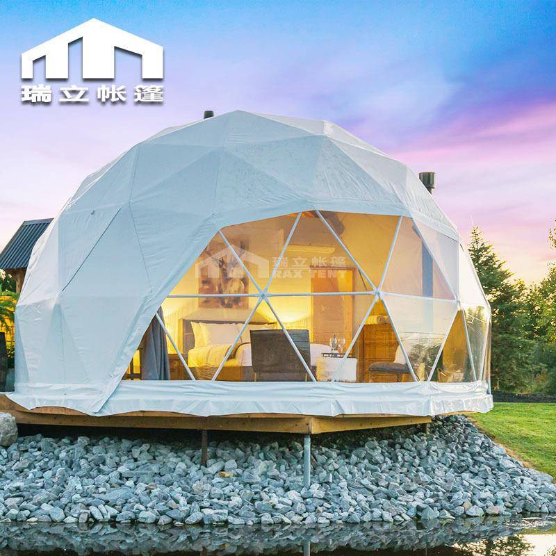 6-8米透明星空房帐篷户外旅游景区球形篷房网红民宿圆顶酒店帐篷