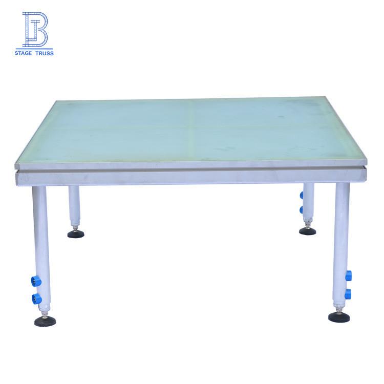 厂家直销钢化玻璃拼装舞台拆装舞台铝合金活动舞台婚庆舞台