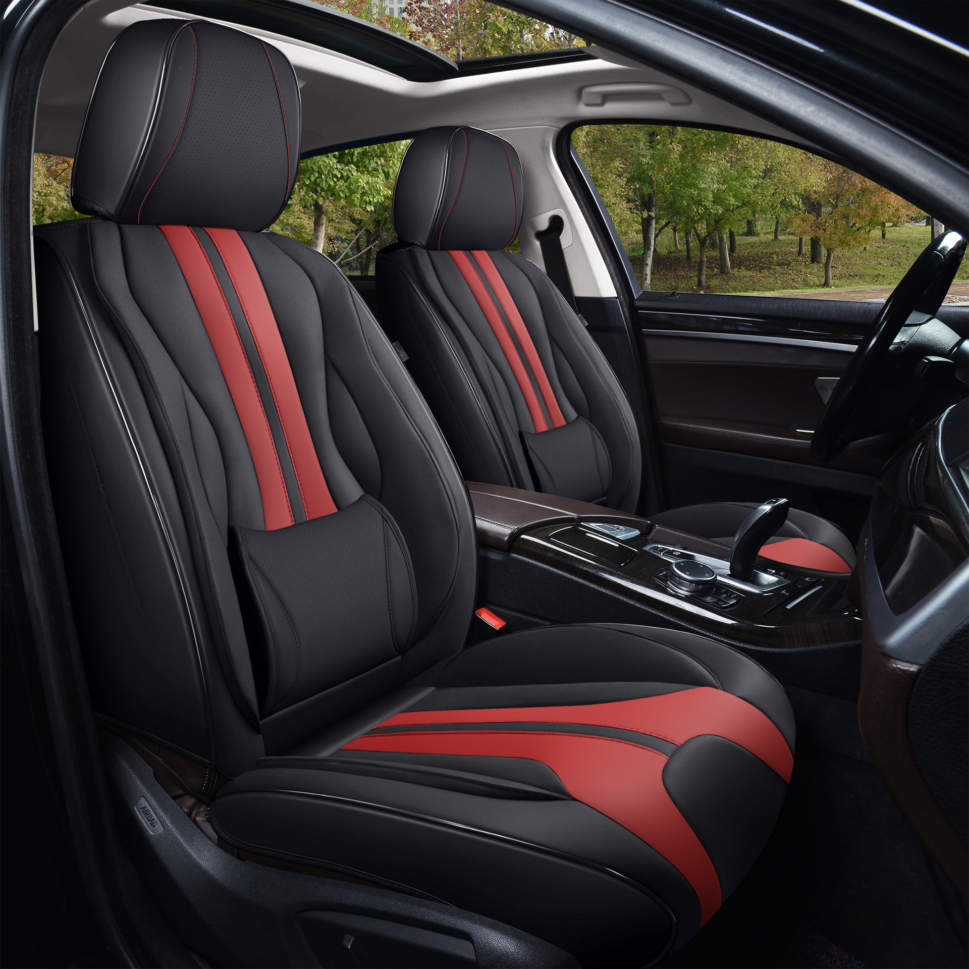 运动风汽车坐垫四季通用小汽车五座汽车座套纳帕皮全包围坐垫批发