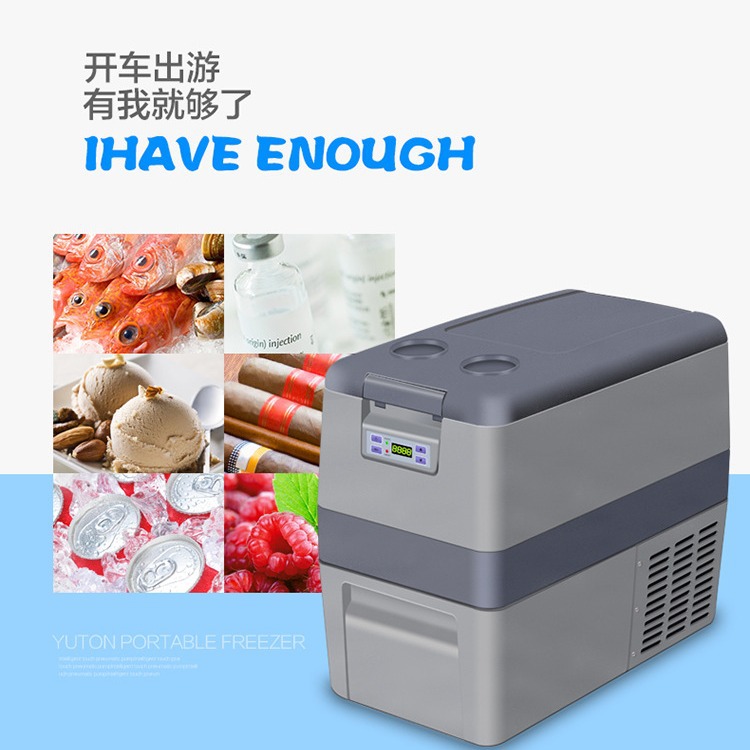 供应批发小型车载冰箱 压缩机制冷车家两用12V24V小型迷你冰柜箱