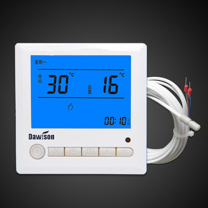 电地暖温控器电采暖电热膜板碳晶墙暖开关面板恒温可调温度控制器