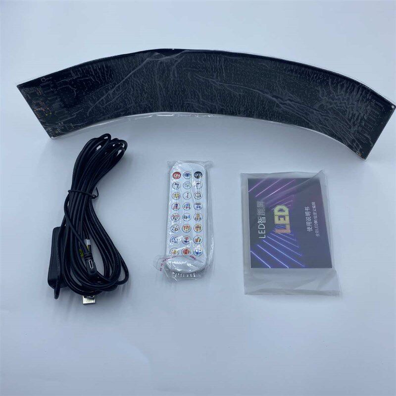 带灯屏声控diy车窗套装遥控声控带汽车软车用氛围12vapp编程 灯