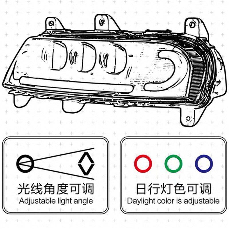魔斯拉夜魔三透镜大灯九号E80Cmk2/E125mk2/E200P/E100/E125直上