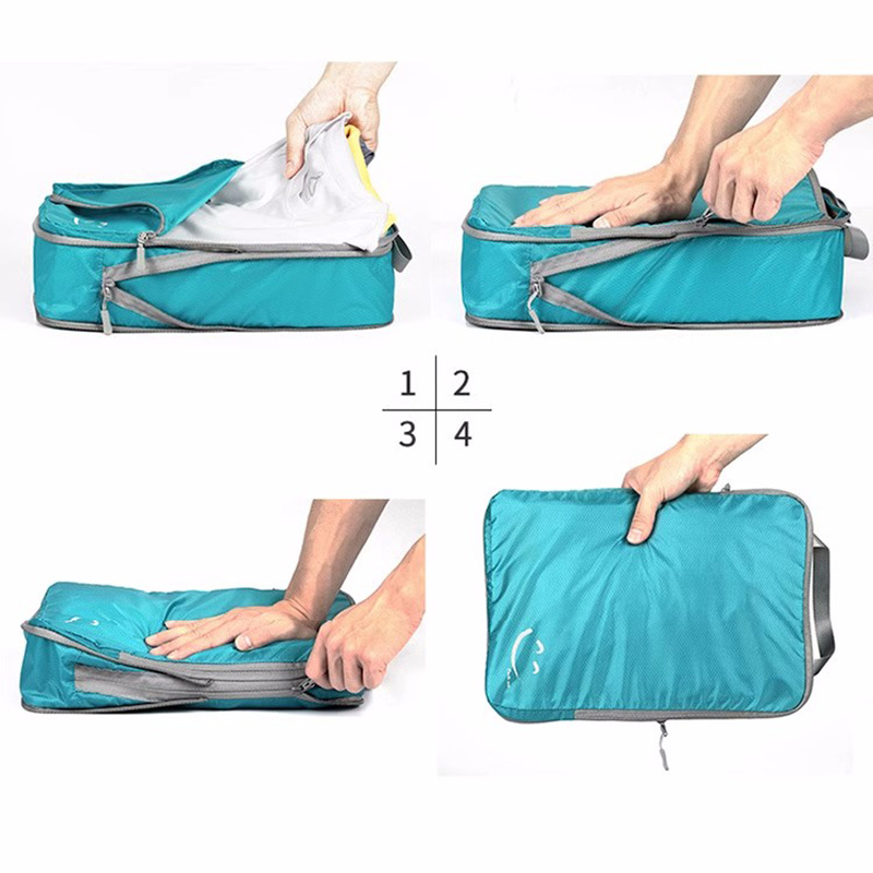 旅行收纳袋四件套行李箱衣物分装袋可携式防水防尘衣服羽绒服压缩