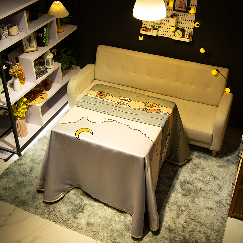 韩式小女孩加厚桌布烤p火罩电炉罩新款茶几电暖炉罩家用方桌被罩