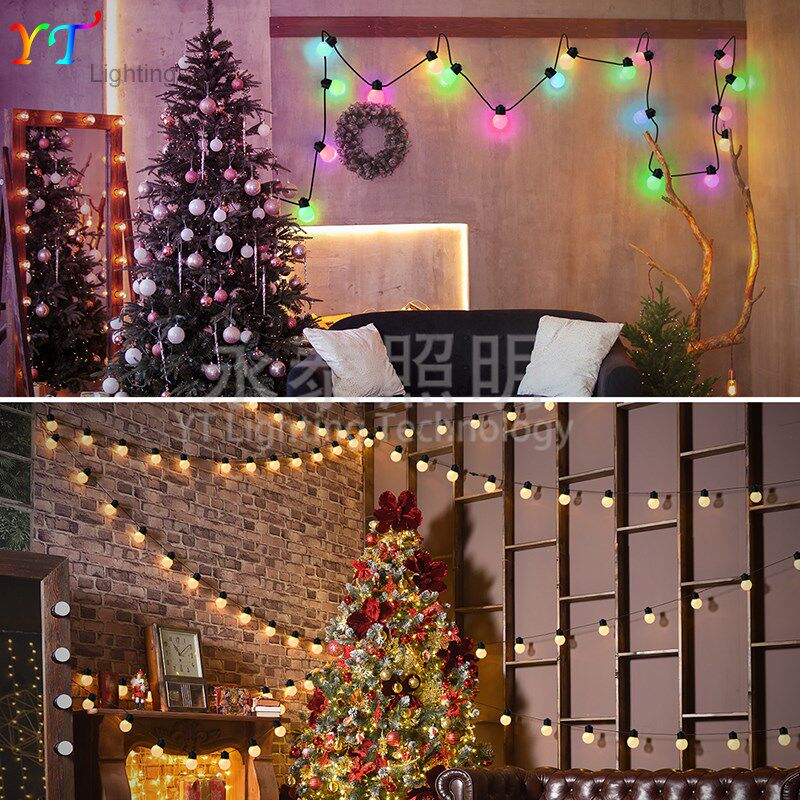 智能庭院灯串4040LED全彩RGB带芯片可APP遥控蓝牙控制便捷USB供电