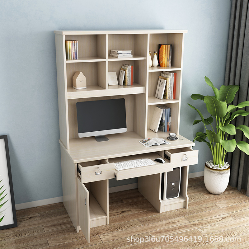 板式日式简约书柜电脑桌台式桌家用书架组合写字台 厂家直销 批发