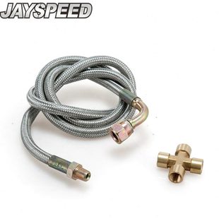 AN4回油管带4四通接头 汽车改装 涡轮增压器供油管路套件 8NPT