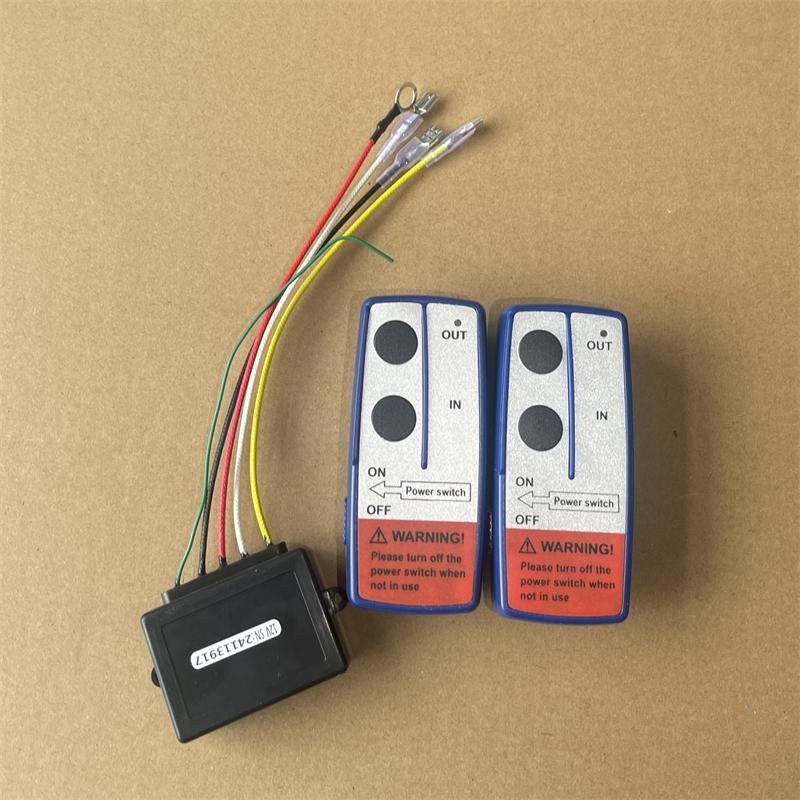 越野车电动绞盘无线遥控器小型车载吊机控制盒通用接收器12V/24V
