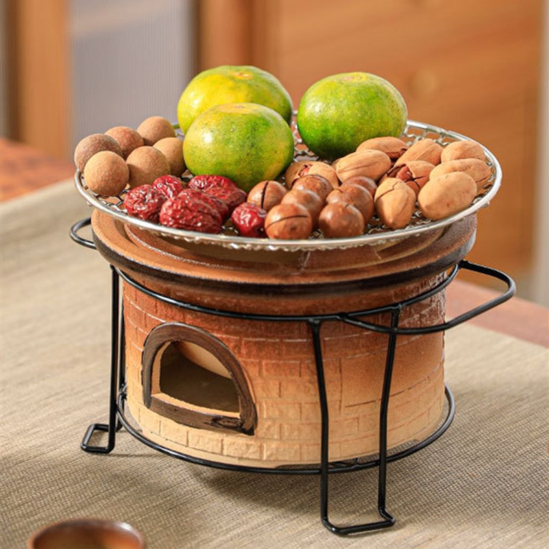 2025b冬季新款围炉煮茶烤火炉套装器具全套家用室内电炉泥炉炭炉