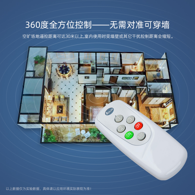 遥控开关智能手动双控二三四路灯饰数码分段220V家用无线控制器