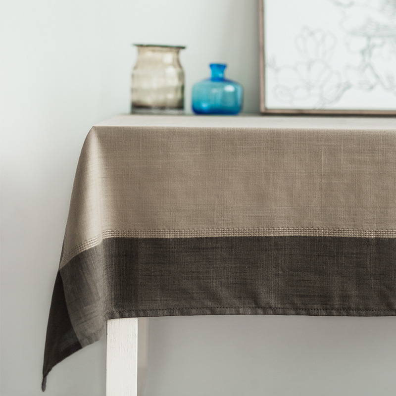 北欧灰色桌布布艺茶几电视柜桌布长方形盖巾 桌布圆桌文艺桌布