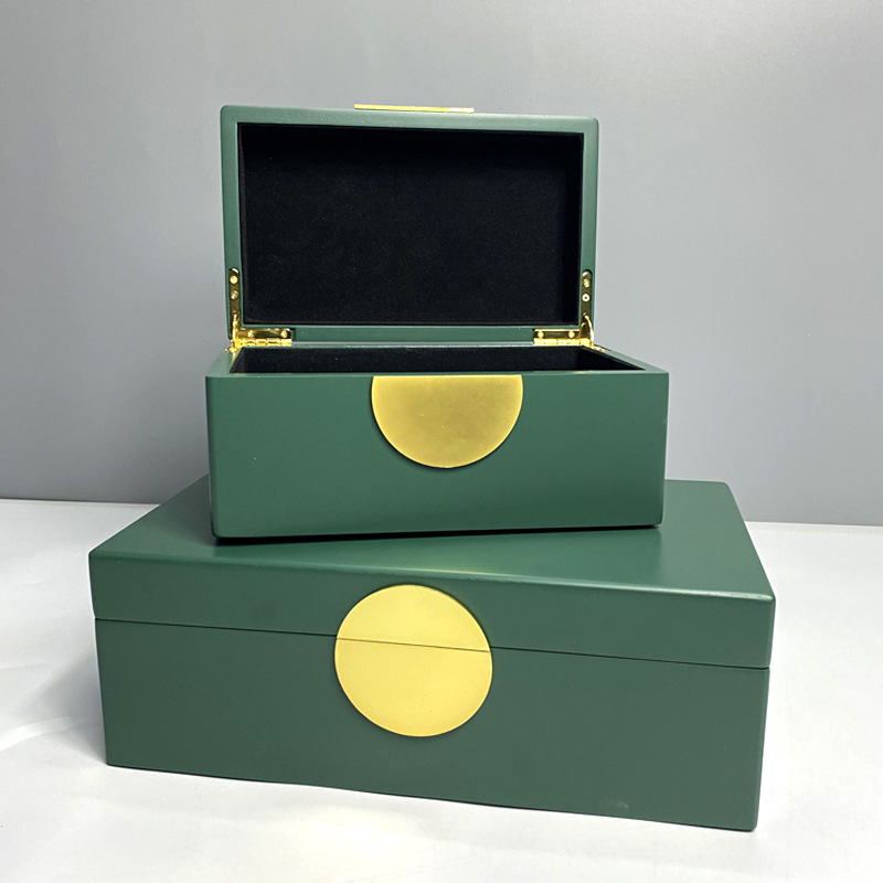 新中式首饰软装摆件家居收纳盒梳妆台木质创意盒子装饰品榉木工艺