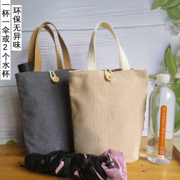 双层加厚环保简约手提布袋双水杯保温杯饮料杯套上班带伞套小拎包,餐饮具,杯套,淘宝优惠券,粉丝福利购,淘宝优惠卷
