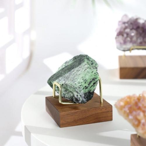 水晶展示架胡桃木摆件支架矿物文玩玉石摆放架石头架子展示底座