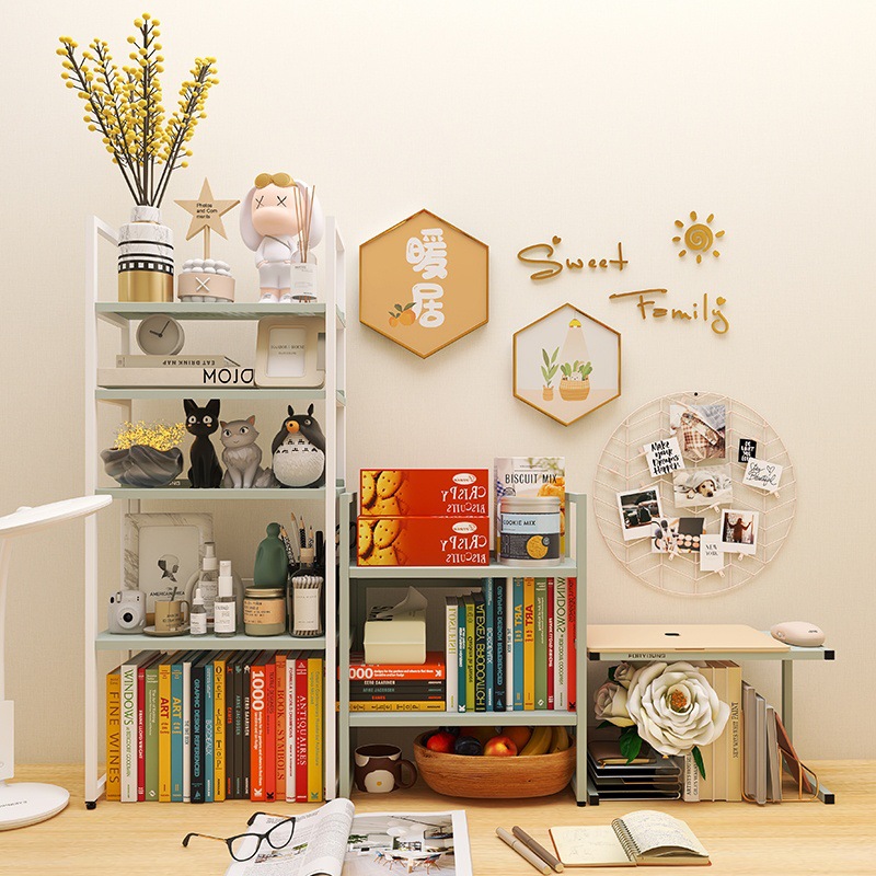 桌面置物架方管书架办公桌工位学生宿舍书桌电脑桌上摆件收纳新品