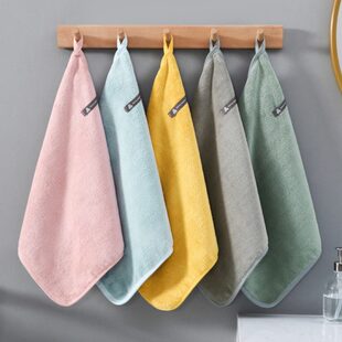 可挂式大号擦手巾吸水吸汗速干手帕柔软婴儿童手绢不掉毛厨房抹布