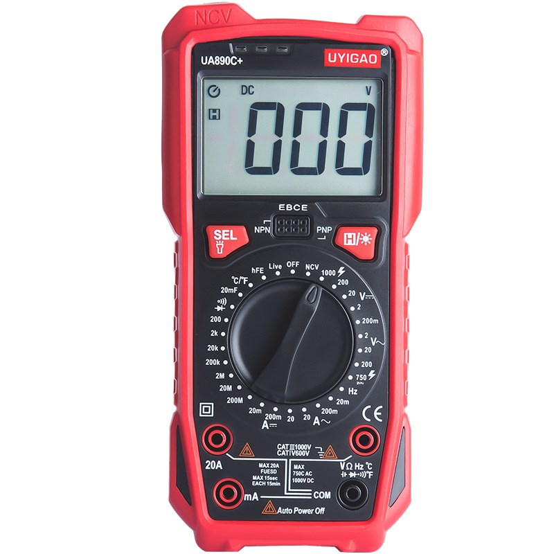 digitdal multimeter 数显大屏多用电压表火线高精度万用表