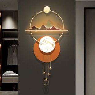 玄关墙上挂饰2025新款客厅壁挂件电视背景墙面木格栅级感装饰品