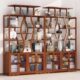 博古架实木新中式 新疆 包邮 茶叶架展示柜茶室置物架子多宝阁茶具客