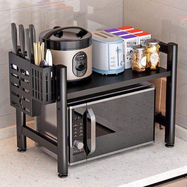 厨房台面桌面微波炉烤箱收纳架子可调节度可伸缩家用置物架,厨房/烹饪用具,微波炉置物架,淘宝优惠券,粉丝福利购,淘宝优惠卷