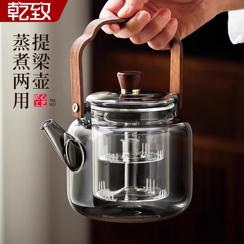 围炉煮茶壶2025新款q玻璃烧水泡茶壶家用加厚耐高温煮茶提梁壶茶