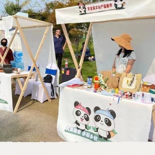 市集摊位展示架户外木质摊位车网红夜市活动摆摊桌集市棚架可折叠