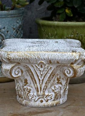 欧式家居落地陶艺摆件 阳台庭院花园花盆底座 家居装饰品 底座