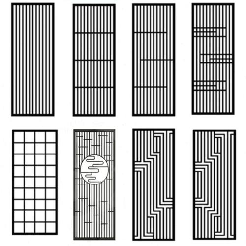 轻奢不锈钢金属铁艺屏风隔断客厅简约现代新中式玄关花格装饰镂空