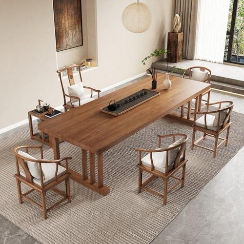 新中式实木茶桌长方形全套功夫茶台客厅高档喝茶桌泡茶桌组合家用