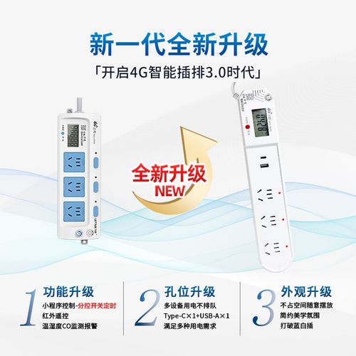 4G智能插座无线遥控开关电源定时控制器手机远程通断器220vC0报警
