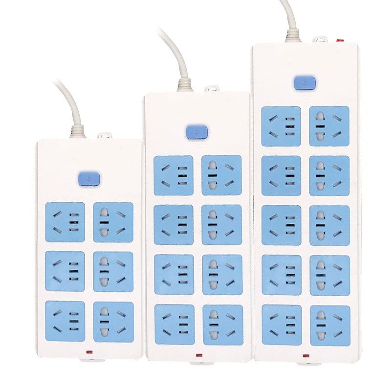 新国标带保护门插板排插无线插线板插板接线家用电源6 8 10位插盘