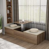 实木阳台储物柜飘窗柜可坐可升降卧室榻榻米窗台地柜矮柜置物定做