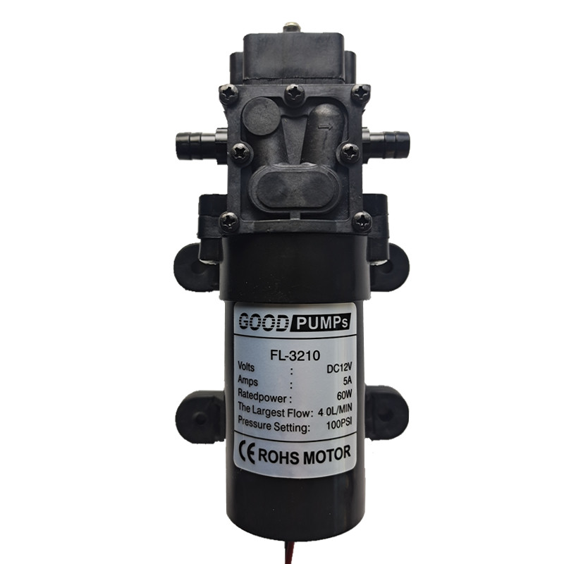 12V48V18V电动喷雾器泵24V60W4L回流隔膜泵4分泵1/2泵直流螺纹泵