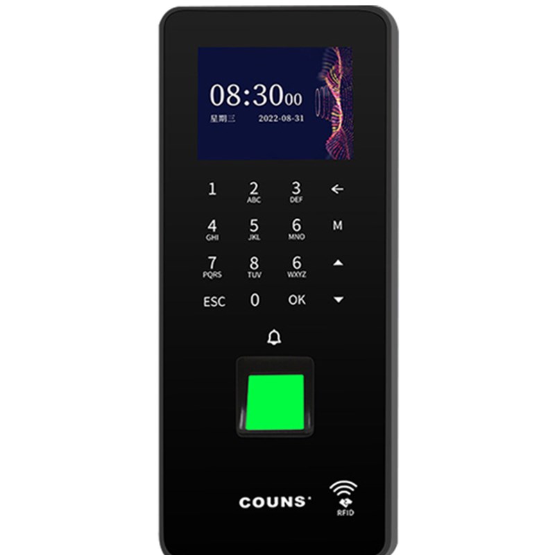 高优指纹考勤门禁一体机套装玻璃门防火门系统控制器密码锁F373U