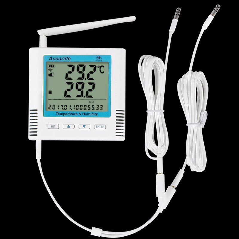 双探头两路温湿度自动记录仪手机远程无线温湿度监控报警云平台